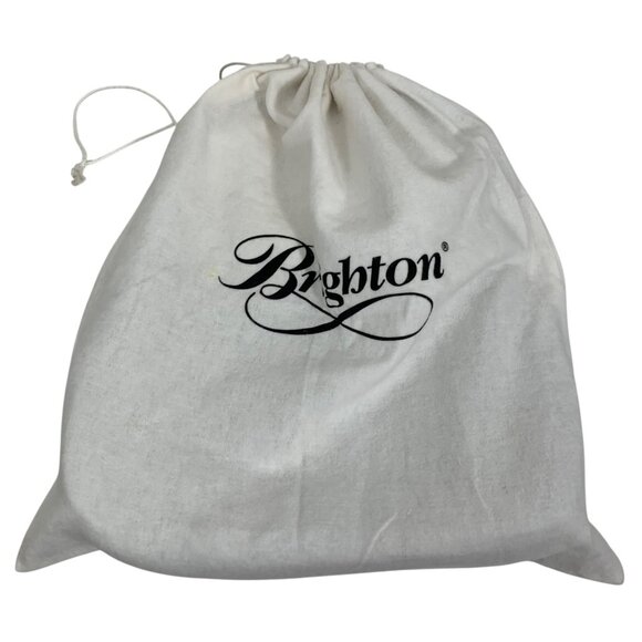 BRIGHTON Hilda Moon Purse Black Croc Embossed Pebbled Leather Demi Shoulder Bag - Picture 15 of 16